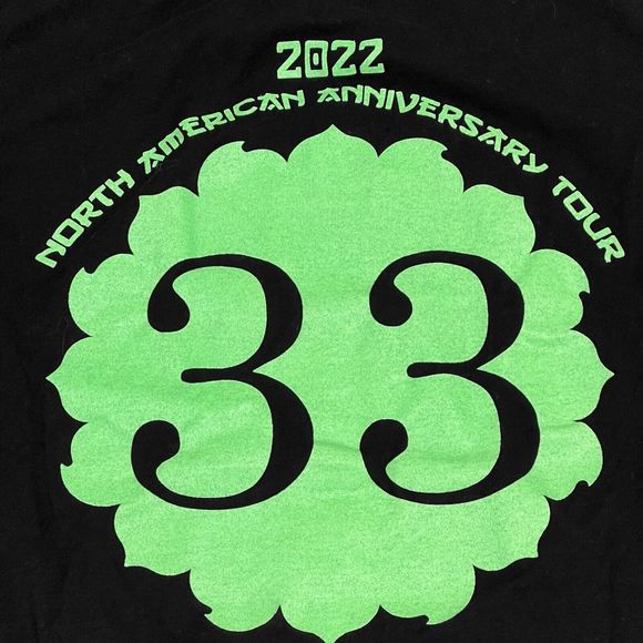 draggin guitars Lawrence Kansas 2022 Tour Shirt Dragon Anniversary Black Small - Picture 8 of 8